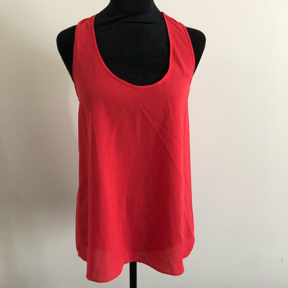 Three Eighty Two Women's Rosebud Red Sleeveless Racerback Tank Top, Size XS, NWT